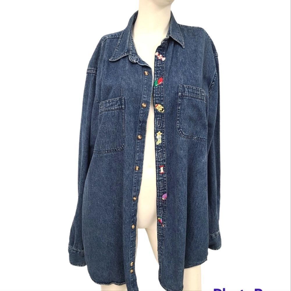 Hunt Club Vintage Denim Button Down size LT